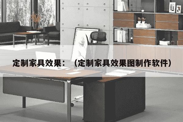 定制家具效果：（定制家具效果图制作软件）