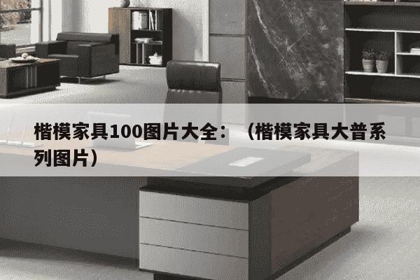 楷模家具100图片大全：（楷模家具大普系列图片）