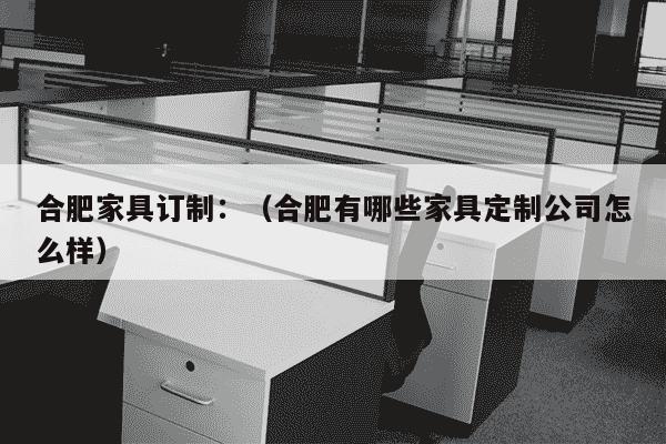 合肥家具订制：（合肥有哪些家具定制公司怎么样）